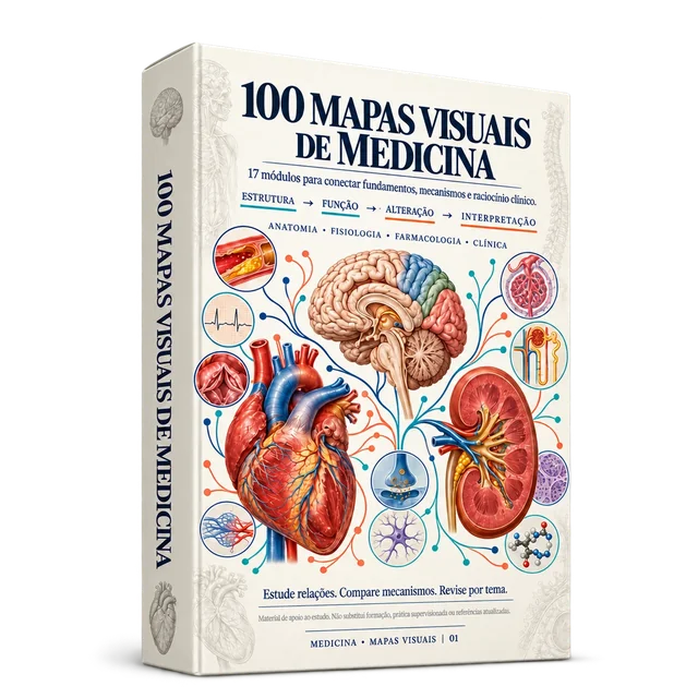 Livro 100 Mapas Visuais de Medicina