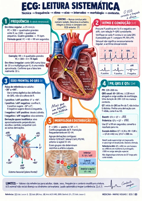 ECG: amostra do mapa visual